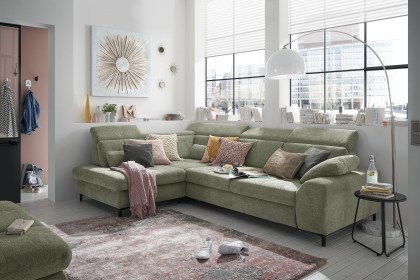 SO 3400 von set one by Musterring - Ecksofa Ausführung links green