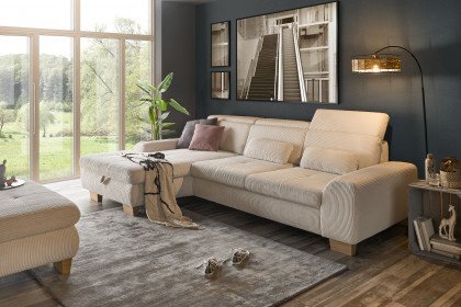 SO 3400 von set one by Musterring - Ecksofa Ausführung links beige