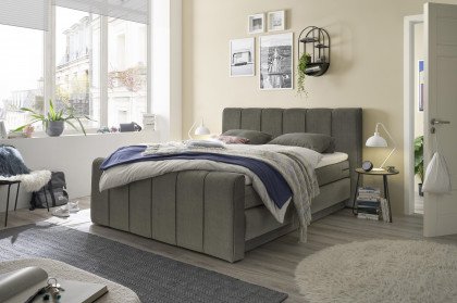 Fairfield von set one by Musterring - Boxspringbett mit Bettkasten KT2 stone