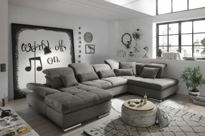 SO 4100 von set one by Musterring - XXL-Sofa rechts grau