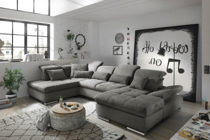 SO 4100 von set one by Musterring - XXL-Sofa links grau