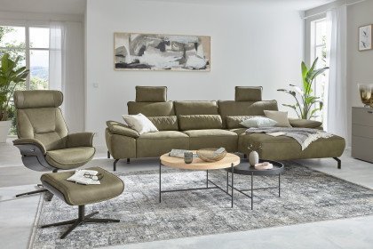 MR 270 von Musterring - Ledersofa rechts olive