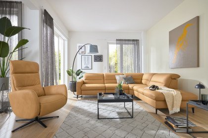 MR 1380 von Musterring - Ledersofa Variante rechts honey