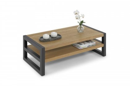 Brook aus der Kollektion Letz - Couchtisch Eiche/ Metall