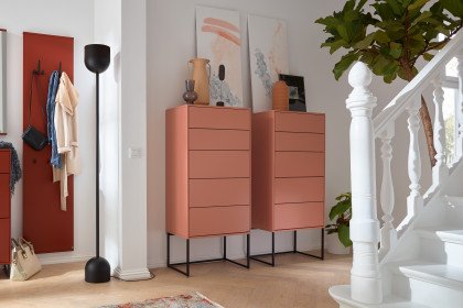Kara-Frame-S von Musterring - Highboard rosewood mit Rahmengestell