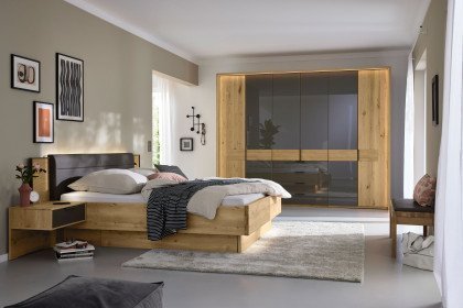 San Francisco von Musterring - Schlafzimmer-Vorzugskombi Eiche - Havanna-Glas