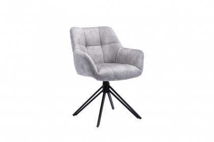 Soller aus der Kollektion Letz - Drehstuhl in Grau & Schwarz