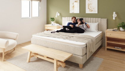 Systembett von Abrilux - Boxspringbett Rio in Beige