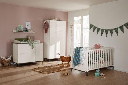 Lovely Aliv von YUNY by Paidi - Babyzimmer-Einrichtung 3-teilig off-white/ Nuss