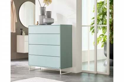 Kara-Frame-S von Musterring - Kommode agave mit Kufen & 4 Schubkästen