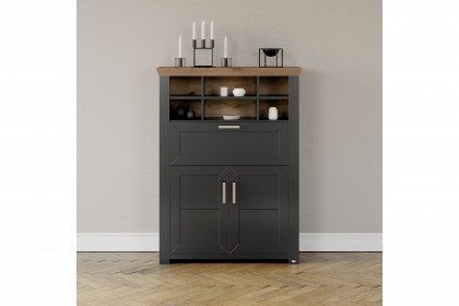 York von set one by Musterring - Highboard in Anthrazit und Artisan Eiche
