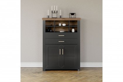 York von set one by Musterring - Highboard in Anthrazit