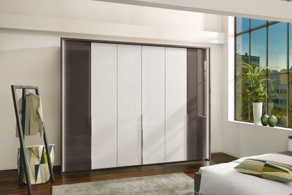 San Diego von Musterring - Schrank mit Glasfront havanna - weiß