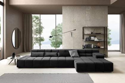 Temple von designwerk - Eckgarnitur rechts black