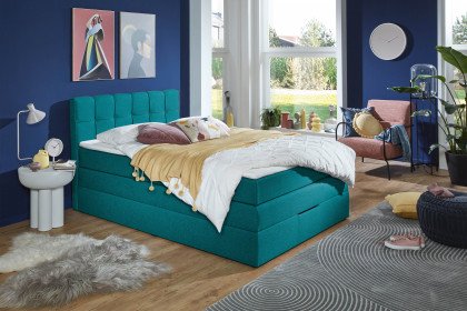 Luca von Sofa-Team - Boxspringbett petrol