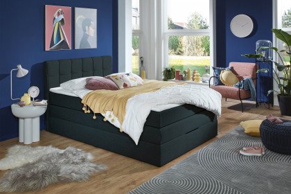 Luca von Sofa-Team - Boxspringbett dunkelgrau