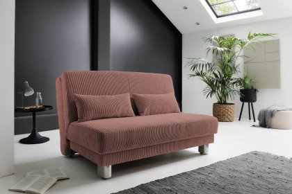 Gina von Sofa-Team - Schlafsofa 140 terrakotta