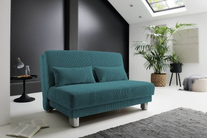 Gina von Sofa-Team - Schlafsofa 140 petrol