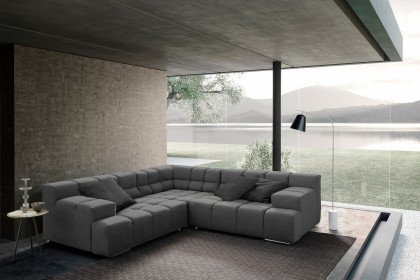 Temple von designwerk - Ecksofa dark-grey