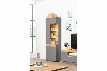 Lucera 150 von LIV'IN - Vitrine inklusive Beleuchtung mit Basalt